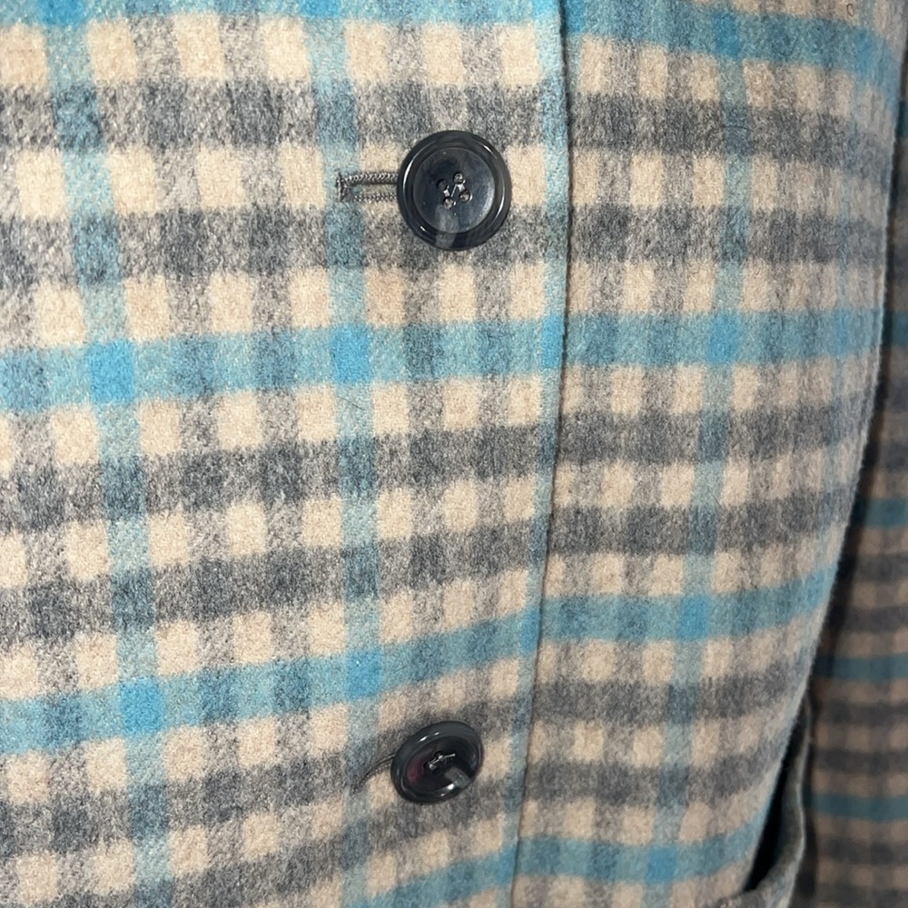 Large Herringbone pattern wool blazer - image 6